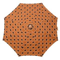 Halloween Black Orange Spiders Straight Umbrellas by ConteMonfrey