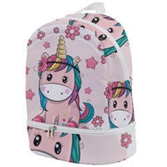Cartoon Unicorn Fantasy Zip Bottom Backpack by Jancukart