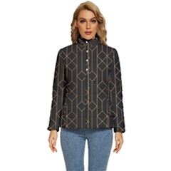 Illustrations Art Geometric Pattern Women s Puffer Bubble Jacket Coat by Ravend