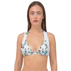 Leaves Plant Design Template Double Strap Halter Bikini Top by Ravend