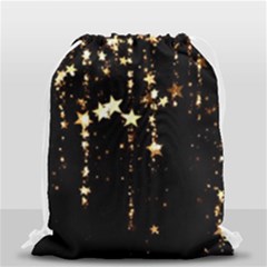 Stars Christmas Background Pattern Drawstring Bag (small) by danenraven