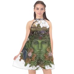 Im Fourth Dimension Colour 84 Halter Neckline Chiffon Dress  by imanmulyana