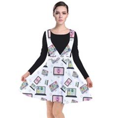 Computer Technology Communication Plunge Pinafore Dress by Wegoenart