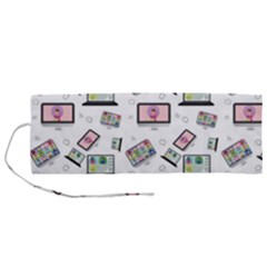 Computer Technology Communication Roll Up Canvas Pencil Holder (m) by Wegoenart
