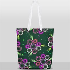 Floral Pattern Non Seamless Flower Full Print Rope Handle Tote (small) by Wegoenart