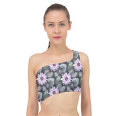 Flower Petal Spring Watercolor Spliced Up Bikini Top  by Ravend