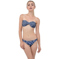 Butterflies Motif Collage Pattern Classic Bandeau Bikini Set by dflcprintsclothing