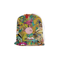 Cartoon Wallpapers Drawstring Pouch (medium) by Jancukart