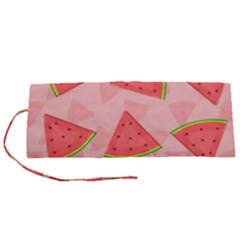 Background Watermelon Pattern Fruit Roll Up Canvas Pencil Holder (s) by Wegoenart