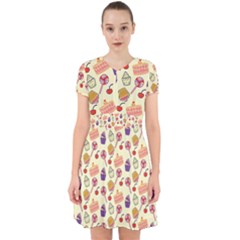 Cupcake Pattern Lollipop Adorable In Chiffon Dress by Wegoenart