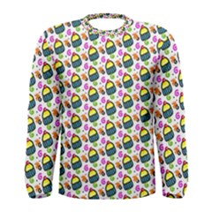 Sweet Dessert Food Cake Pattern Men s Long Sleeve Tee by Wegoenart