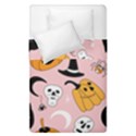 Pumpkin Cat Pattern Skull Duvet Cover Double Side (Single Size) View1
