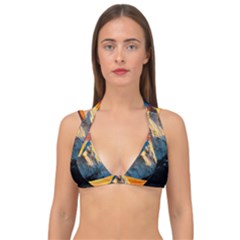 Himalaya Mountains Landscape  Nature Double Strap Halter Bikini Top by danenraven