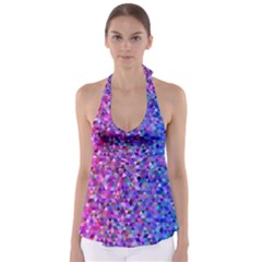 Abstract Triangle Tile Mosaic Pattern Babydoll Tankini Top by danenraven