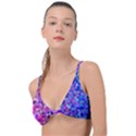 Abstract Triangle Tile Mosaic Pattern Knot Up Bikini Top View1
