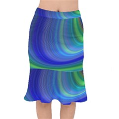 Space Design Abstract Sky Storm Short Mermaid Skirt by danenraven