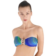 Space Design Abstract Sky Storm Twist Bandeau Bikini Top by danenraven