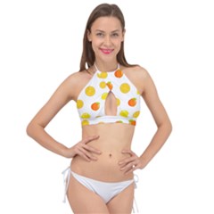 Fruits,orange Cross Front Halter Bikini Top by nateshop