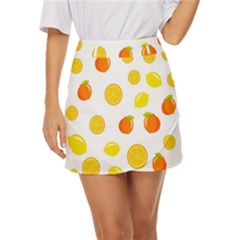 Fruits,orange Mini Front Wrap Skirt by nateshop