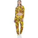 Duck Cartoon Background Pattern Cropped Zip Up Lounge Set View1
