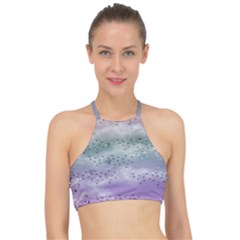 Bird Art Design Pattern Butterfly Racer Front Bikini Top by Wegoenart