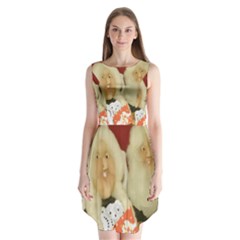 Christmas Puppets 2 Sleeveless Chiffon Dress   by artworkshop