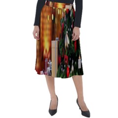 Christmas Tree And Presents Classic Velour Midi Skirt  by artworkshop