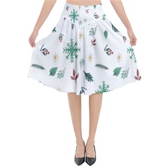 Christmass Theme Flared Midi Skirt by artworkshop