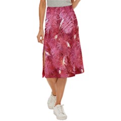 Pink Christmas Tree Midi Panel Skirt by artworkshop