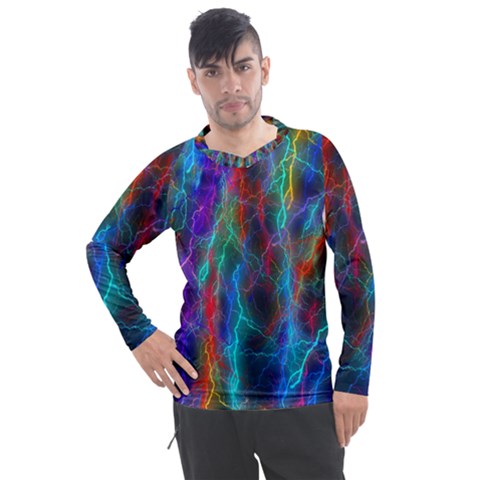 Wizzard Flash Flashes Template Abstract Men s Pique Long Sleeve Tee by Wegoenart