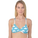 Clouds Blue Pattern Reversible Tri Bikini Top View1