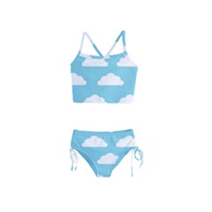 Clouds Blue Pattern Girls  Tankini Swimsuit by ConteMonfrey
