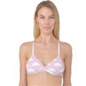Clouds Pink Pattern   Reversible Tri Bikini Top View1