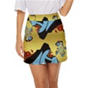 Abstract 3d Art New World Mini Front Wrap Skirt View1