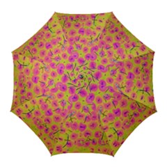 Cherries Fruit Food Neon Texture Fluorescent Golf Umbrellas by Wegoenart