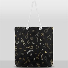 Background Graphic Beautiful Full Print Rope Handle Tote (large) by Ravend