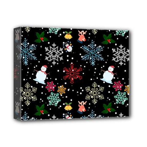 Christmas Thanksgiving Pattern Deluxe Canvas 14  X 11  (stretched) by Ravend