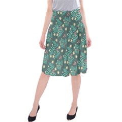 Illustration Pattern Seamless Midi Beach Skirt by Ravend