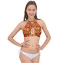 Illustration Background Abstract Pattern Shape Star Cross Front Halter Bikini Top View1