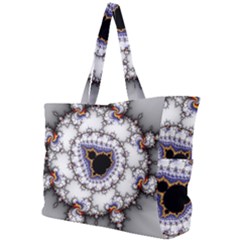 Mandelbrot Fractal Background Template Circle Simple Shoulder Bag by danenraven
