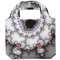 Mandelbrot Fractal Background Template Circle Foldable Grocery Recycle Bag by danenraven