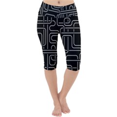 Illustration Circuit Cpu Pcb Electronic Wires Lightweight Velour Cropped Yoga Leggings by Wegoenart