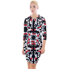 A-new-light Quarter Sleeve Hood Bodycon Dress by DECOMARKLLC
