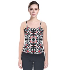 A-new-light Velvet Spaghetti Strap Top by DECOMARKLLC