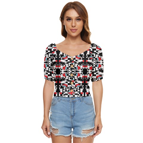 A-new-light Button Up Blouse by DECOMARKLLC