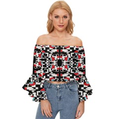 A-new-light Off Shoulder Flutter Bell Sleeve Top by DECOMARKLLC