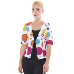 Background Polka Dot Cropped Button Cardigan by Ravend