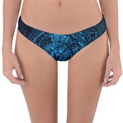 Network Circuit Board Trace Reversible Hipster Bikini Bottoms by Ravend