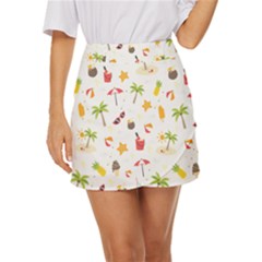 Summer Backgroundnature Beach Mini Front Wrap Skirt by Ravend