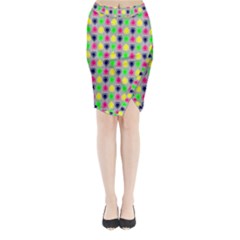 Colorful Mini Hearts Grey Midi Wrap Pencil Skirt by ConteMonfrey
